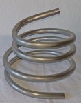 2 m Edelstahl-Rohrspirale, Rohrdurchmesser 15 mm
